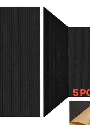 5 Pack Acoustic Panels with Self Adhesive, 47.2 x 23.6 x 0.4 inch Sound Proof Foam Panels, Polyester Fiber Soundproof Wall Panels High Density, for Home, Studio, Office, Theater, Black