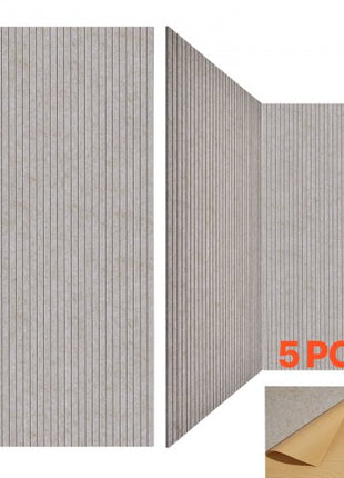 5PCS Acoustic Panels with Self Adhesive, 47.2 x 23.6 inch Sound Proof Foam Panels, Polyester Fiber Soundproof Wall Panels High Density, for Home, Studio, Office, Theater, Camel