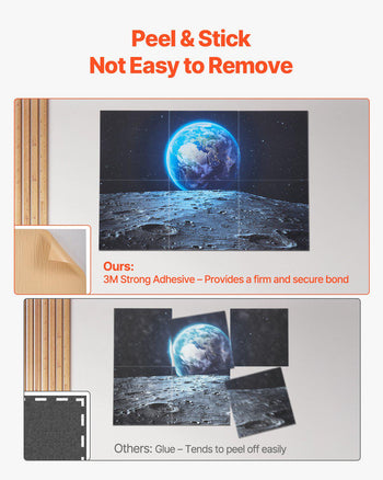 6 Pack Art Acoustic Panels, 70.87 x 47.24 x 0.4 inch Soundproof Wall Tiles, Self Adhesive Decorative Sound Dampening Absorbing Boards for Home, Office, Studio, Gaming Room,Theater, Earth