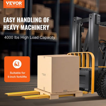 Pallet Fork Extensions, 72" Length 5.5" Width, Heavy Duty Carbon Steel Fork Extensions for Forklifts, 1 Pair Forklift Extensions, Industrial Forklift Fork Attachments for Forklift Truck, Yellow