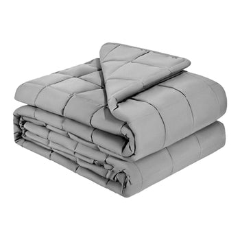 Weighted Blanket, 25 lbs, 60 x 80 in Queen Size, Cooling Breathable Heavy Blanket with Glass Beads, All-Season Use, Suitable for 250-310 lbs Adults, Anxiety Stress Relief, Improve Sleep, Grey
