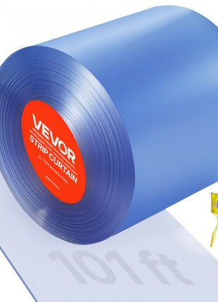 Clear PVC Strip Curtain, 101 ft Length x 12 in Width, Plastic Door Strip Bulk Roll, Walk in Freezer Cooler Curtain Strips for Doorways of Supermarket, Garage, Warehouse, Barn, Pet Animal House