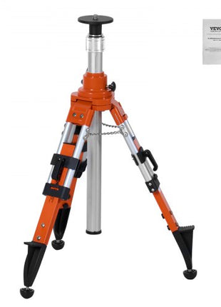 Laser Level Tripod Stand, 5/8"-11 Thread Mount, 27.16-67.71 inch Height Adjustment Heavy Duty Survey Tripod, with Level Bubble & Diffusion Limiter , Liftable Non-Skid Feet for Construction