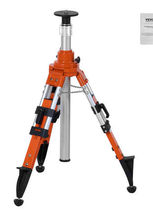Laser Level Tripod Stand, 5/8"-11 Thread Mount, 27.16-67.71 inch Height Adjustment Heavy Duty Survey Tripod, with Level Bubble & Diffusion Limiter , Liftable Non-Skid Feet for Construction