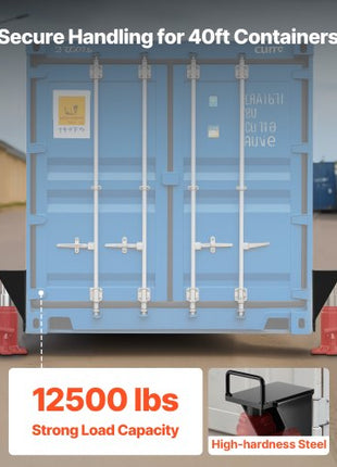 Shipping Container Jack Lug with U-Shaped Handle, 2-Pack, Storage Leveler Booster Withstands Sun & Rain, Heavy Duty Container Jack Lug for Shipping Industry, Logistics, Warehouse Management