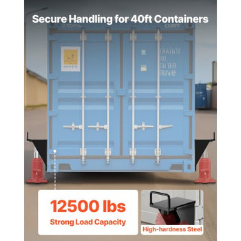 Shipping Container Jack Lug with U-Shaped Handle, 2-Pack, Storage Leveler Booster Withstands Sun & Rain, Heavy Duty Container Jack Lug for Shipping Industry, Logistics, Warehouse Management