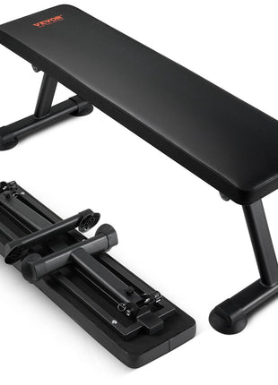 Flat Weight Bench, Foldable Strength Training Bench, Utility Workout Bench for Full Body Workout, 1000 LBS Press Bench for Home Gym Exercise, for Multi-Purpose Weight Training and Ab Exercises