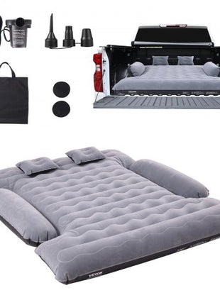 Truck Bed Air Mattress, for 6-6.5 ft Full Size Truck Beds, Inflatable Air Mattress Camping Bed with 12V Air Pump 2 Pillows, Carry Bag, for Chevrolet Silverado, Dodge Ram, Ford 150/250/350