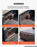 Truck Bed Storage Box, 6.6 Gal/25 L Waterproof ABS Wheel Well Tool Box, Anti-Theft Combination Lock, Compatible with 2002-2018 Dodge Ram 1500 2500 3500, Passenger Side Right (Drilling Required)