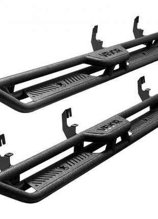 Running Boards, 6 Inches Side Steps Compatible with 2015-2025 Chevy Colorado/GMC Canyon Crew Cab, Black Carbon Steel Nerf Bars, 550 lbs Load Capacity, Non-Slip Hollow Surface Rustproof Coating