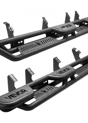 Running Boards, 6 Inches Side Steps Compatible with 2024-2025 Toyota Tacoma Double Cab, Black Carbon Steel Nerf Bars, 550 lbs Load Capacity, Wide Non-Slip Hollow Surface with Rustproof Coating