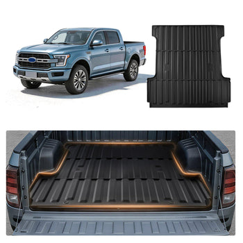 Truck Bed Mat, TPE, Compatible with 2015-2026 Ford F150 Lightning Bed, Heavy Duty Custom Fit, All Weather Protection Pickup Car Cargo Trunk Liner Replacement, for 2015-2026 Ford F150 Accessories