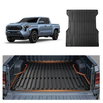 Truck Bed Mat, TPE, Compatible with 2024-2026 Toyota Tacoma Bed, Heavy Duty Custom Fit, All Weather Protection Pickup Car Cargo Trunk Liner Replacement, for 2024-2026 Toyota Tacoma Accessories