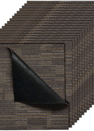 Carpet Tiles Reusable 24x24 inch, 24 PCS Modular Carpet Square Rug, Commercial Floor Soft Padded for Seamless Cover 96sq.ft², Easy DIY for Living Room Bedroom Office Indoor,Gray & Brown