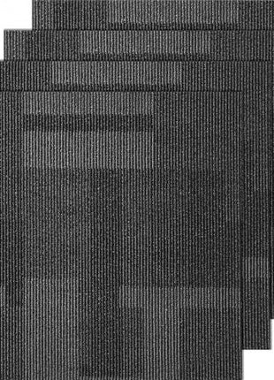Carpet Tiles Reusable, 24"x 24"Carpet Squares With Padding Attached, Soft Padded Carpet Tiles, Easy Install DIY for Bedroom Living Room (24Tiles, Mixed Gray)