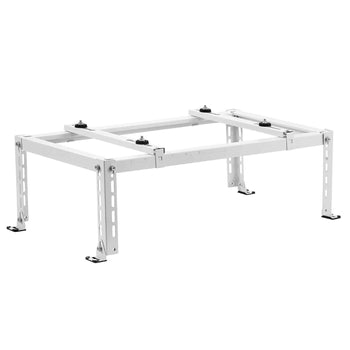 Mini Split Ground Stand, Adjustable Anti-Vibration Mini Split Stand for 9000-24000 BTU Ductless Air Conditioner Heat Pump, Heavy Duty AC Base Bracket Floor Mount w/ 551LBS Max. Load Capacity