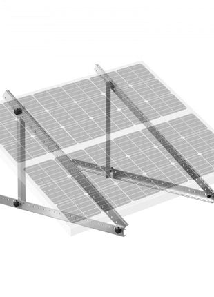 50-Inch Solar Panel Mounting Brackets, 0 to 90° Adjustable Tilt Mount Brackets Support 100-550W Solar Panels, Lightweight Aluminum Brackets with Folding Tilt Legs for RV, Roof, Boat, Off-Grid
