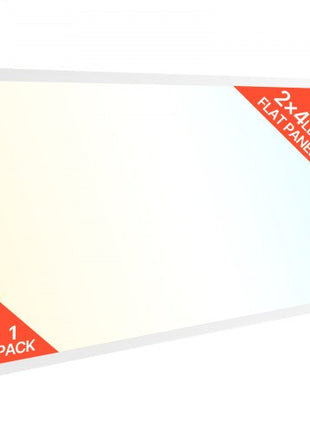 2x4 FT LED Flat Panel Light, 7800 LM, Flush Mount LED Drop Ceiling Lighting Fixture with 3 Color Selectable 4000K/5000K/6000K, 30W/40W/50W, 0-10V Dimmable, Ultra Slim for Home Office Kitchen