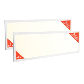 1x4 FT LED Flat Panel Light, 5700 LM, Flush Mount LED Drop Ceiling Lighting Fixture with 3 Color Selectable 3000K/4000K/5000K, 25W/30W/40W, 0-10V Dimmable, Ultra Slim for Home Kitchen, 2 Pack