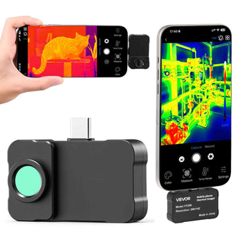 Thermal Imaging Camera for Android & iOS, 512 x 384 Super Resolution with Macro Lens, 25HZ Refresh Rate Infrared Thermal Imager for Smartphones Tablets, 256 x 192 IR Resolution, -4°F to 1022°F