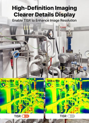 Thermal Imaging Camera for Android & iOS, 512 x 384 Super Resolution, 25HZ Refresh Rate Infrared Thermal Imager for Smartphones Tablets, 256 x 192 IR Resolution, -4°F-1022°F & 6 Color Palettes