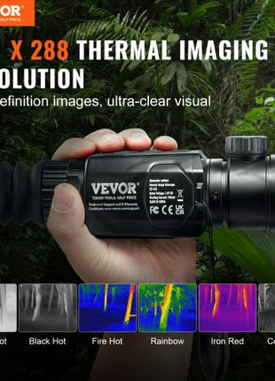 Thermal Imager Monocular Hunting Imaging Telescope 1X -8X Zoom 0.39" OLED Scrren