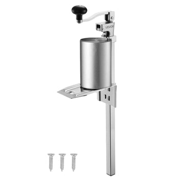 Commercial Can Opener, Heavy-Duty Manual Tabletop Cans Opener for Cans Up to 15.75 in Height, Height-Adjustable Professional Can Openers Fixed with Screws, for Restaurant, Hotel, and Food Store