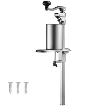 Commercial Can Opener, Heavy-Duty Manual Tabletop Cans Opener for Cans Up to 15.75 in Height, Height-Adjustable Can Openers Fixed with Screws & Table Clamp, for Restaurant, Hotel, and Food Store