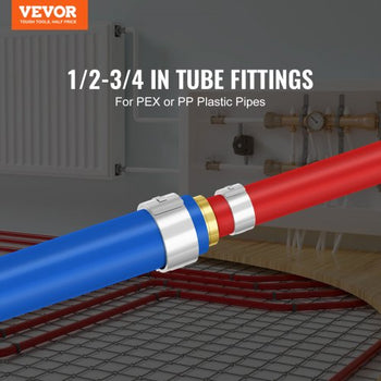 Pipe Fittings, 1/2"-3/4" 50PCS Brass Pipe Fittings, Clamp-style 1/2 NPT Internal Thread Pipe Connector Brass Air Fittings, Heavy Duty Plumbing Fittings NPT Adapter for Heating/Shower Systems, Water Pipes