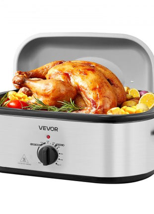 Roaster Oven, 22QT Electric Roasting Pan, 150-450? Adjustable Temperature Multifunctional Electric Roaster Oven with Self-Basting Lid, Defrost & Warm Function for Holiday Meal, Fits 26lb Turkey