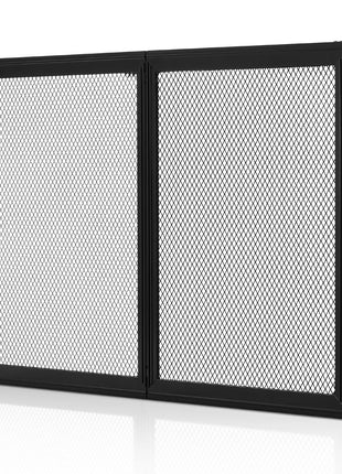 RV Screen Door Protector, 24.5 x 20 inch Door Grille, Easy to Install and Disassemble, Reinforced Breathable Protective Mesh, Aluminum Alloy Camper RV Entry Protector for Pet Protection, Black