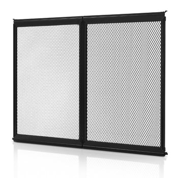 RV Screen Door Protector, 26.5 x 20 inch Door Grille, Easy to Install and Disassemble, Reinforced Breathable Protective Mesh, Aluminum Alloy Camper RV Entry Protector for Pet Protection, Black