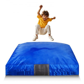 Crash Pad, 5 x 5 ft Crash Pad for Kids Sensory with Foam Blocks and Washable Cover, Large Soft Foam Landing Zone Giant Pillow Mat, Sensory Room Equipment for Children Jumping, Relaxing & Play
