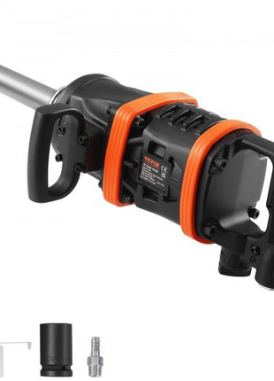 1 Inch Air Impact Wrench, Up to 5175 ft-lbs Beast Reverse Torque Output Pneumatic Impact Gun w/ 8 Inch Extended Anvil for Repairs and Maintenance of Heavy Duty Machinery / Semi-Truck / Bus