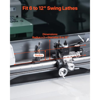 Quick Change Tool Post Set, 6 Pcs, Includes Lathe Tool Holders, Piston Type Tool Post with Turning Tool Holder Accessories, Fit for Mini Lathe & Metal Lathe 6"-12" Swing, Durable Steel Material