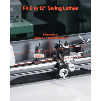 Quick Change Tool Post Set, 8 Pcs, Includes Lathe Tool Holders, Wedge Type Tool Post with Turning Tool Holder Accessories, Fit for Mini Lathe & Metal Lathe 6"-12" Swing, Durable Steel Material