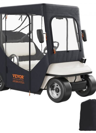 Golf Cart Enclosure, Polyester Driving Enclosure, Club Car Covers Suitable for 2-Seater Golf Carts, Sunproof and Dustproof Outdoor Cart Cover