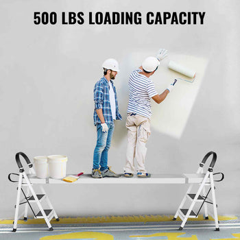 Telescoping Aluminum Work Plank, 6-9 Feet 500lbs Capacity, 12.5 inch Width Aluminum Scaffold Plank,Extension Staging Plank with Skid-Proof Platform Scaffold Ladder Accessory
