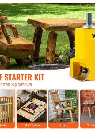 Tenon Cutter, 1"/25.4mm & 1.5"/38mm & 2"/50.8mm, Premium Aluminum & Steel Log Furniture Cutter, with Dual Curved Blades & Button Screws Home Master Kit, Commercial Starters Tool for Home DIY