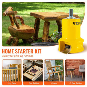 Tenon Cutter, 1"/25.4mm & 1.5"/38mm & 2"/50.8mm, Premium Aluminum & Steel Log Furniture Cutter, with Dual Curved Blades & Button Screws Home Master Kit, Commercial Starters Tool for Home DIY