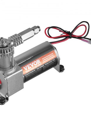 Air Shock Controller Kit, 12V 100PSI On Board Air Compressor System, Air Ride Suspension Compressor Kit with Single Path System, Pressure Gauge & Air Line for Trucks Vans
