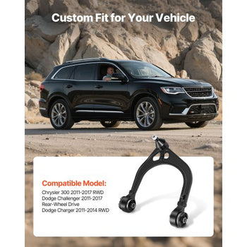 Left Right Front Upper & Lower Control Arms Kit, OEM Suspension Kit Compatible with 2011-2017 Chrysler 300 RWD, 2011-2017 Dodge Challenger RWD, 2011-2014 Dodge Charger RWD (14PCS)