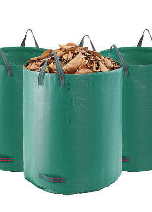 3-Pack 72 Gallon Reusable Yard Waste Bag, Large Lawn Garden Bags, Heavy Duty Collapsible Garden Leaf Trash Container, Stand-Up Grass Clipping Bin, with Reinforcement Ring and Handles, 26.4x30 in