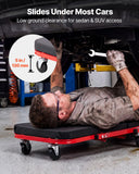 36 in 3-in-1 Folding Mechanic Creeper, Z-Creeper Garage Roller, 340 lbs Under Car Rolling Creeper with 6 Swivel Casters, Padded Headrest, Lay Down or Sit for Auto Repair