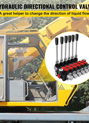 Hydraulic Directional Control Valve, 6 Spool Hydraulic Spool Valve, 11 GPM Hydraulic Loader Valve, 3600 PSI Directional Control Valve, Hydraulic Valves And Controls For Tractors Loaders Tanks