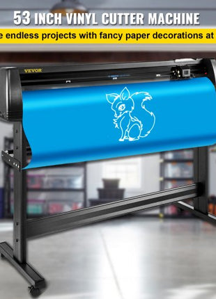 Vinyl Cutter Plotter Machine, 53" Signmaster Software Sign Making Machine, 1350mm Paper Feed Vinyl Cutter Plotter with Stand (53" 1350mm)