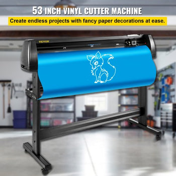 Vinyl Cutter Plotter Machine, 53" Signmaster Software Sign Making Machine, 1350mm Paper Feed Vinyl Cutter Plotter with Stand (53" 1350mm)