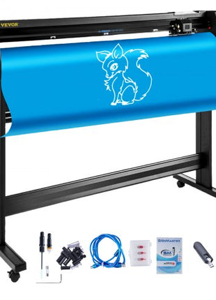 Vinyl Cutter Plotter Machine, 53" Signmaster Software Sign Making Machine, 1350mm Paper Feed Vinyl Cutter Plotter with Stand (53" 1350mm)