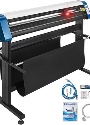 53-Inch Automatic Contour Vinyl Cutter Plotter Force & Speed Adjustable Sign Cutting With Floor Stand & Signmaster Software