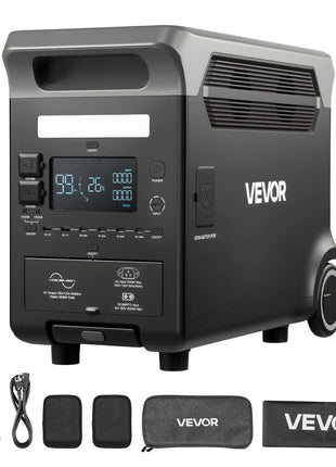 Portable Power Station, 3600W 3840Wh Power Station Solar Generator with 10 Output Ports & Adjustable Input Power, Expandable LiFePO4 Battery Backup for Home Camping RV (Solar Panel NOT Included)